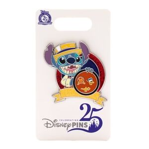 Disney Stitch 25th Anniversary Pin - Blue and Yellow